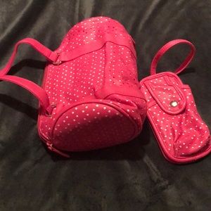 Pink Handbag and Phone Carrier